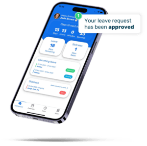 holiday leave approval on mobile device